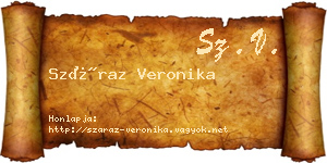 Száraz Veronika névjegykártya