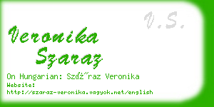 veronika szaraz business card